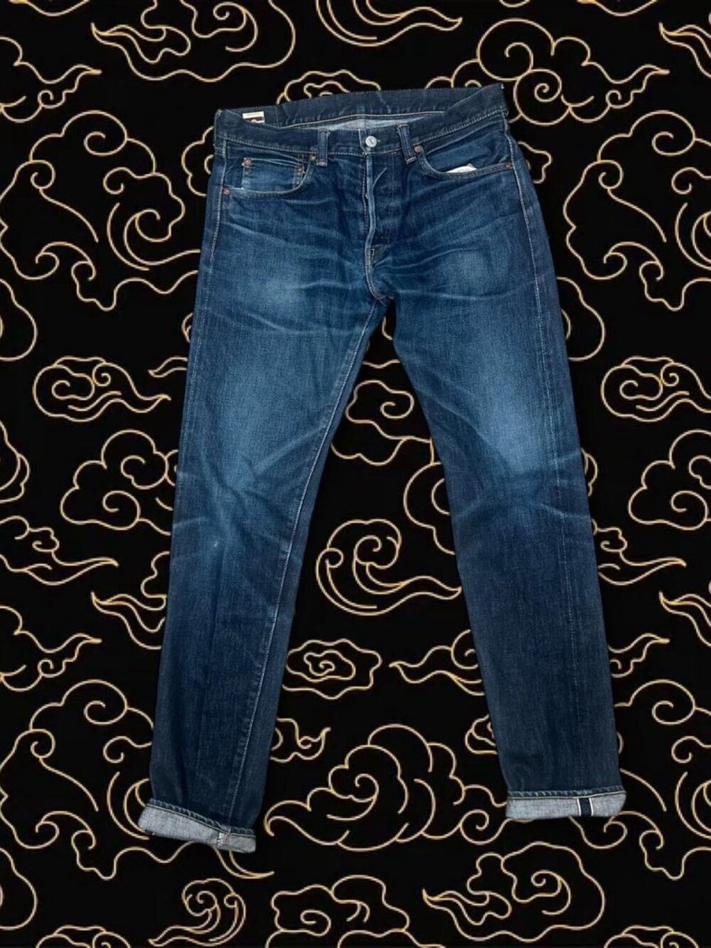 Size 34 MOMOTARO selvedge blue denim